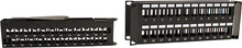 48 Port Angled with Support Bar Black Blank Patch Panel V-Type with Cable Manager 043-384/A/48
