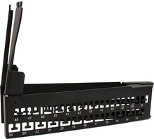 48 Port Angled with Support Bar Black Blank Patch Panel V-Type with Cable Manager 043-384/A/48