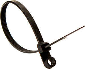 12 Screw Mount Cable Ties c(UL) Listed 50lb White and Black ( Pack Of 100 )