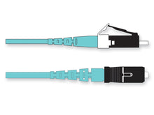 Fiber Optic Jumper 2 F Zipcord Cable Riser 2.0 mm legs Standard LC-SC Duplex MM OM3 50um Aqua 1 Meter Corning 055702T5120001M