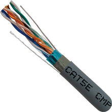1000' 24 AWG Solid Bare Copper F/UTP Plenum/Shielded CAT5E 350MHz Cable