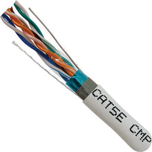 1000' 24 AWG Solid Bare Copper F/UTP Plenum/Shielded CAT5E 350MHz Cable