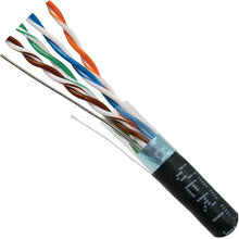 1000' 24 AWG 4 Pairs Black CAT5E Cell Tower Direct Burial Shielded LLDPE Jacket Outdoor Cable