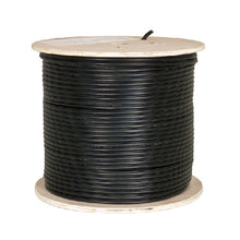 1000' 24 AWG 4 Pairs Black CAT5E Solid Bare Copper Shielded LLDPE Jacket Outdoor Messenger Cable