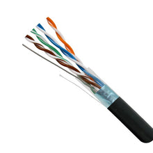 1000' 24 AWG 4 Pairs CAT5E CMX Solid Bare Copper Shielded Outdoor Jacket Cable