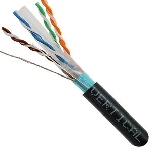 1000' 23 AWG 4 Pairs F/UTP Solid Bare Copper CAT6 550MHz Cable