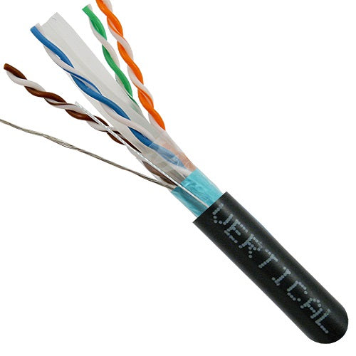 1000' 23 AWG 4 Pairs F/UTP Solid Bare Copper CAT6 550MHz Cable