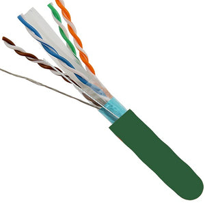 1000' 23 AWG 4 Pairs F/UTP Solid Bare Copper CAT6 550MHz Cable