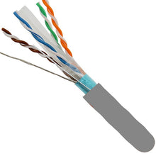 1000' 23 AWG 4 Pairs F/UTP Solid Bare Copper CAT6 550MHz Cable