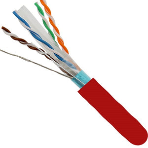 1000' 23 AWG 4 Pairs F/UTP Solid Bare Copper CAT6 550MHz Cable