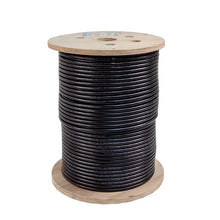 1000' 23 AWG 4 Pairs Black CAT6 F/UTP Direct Burial Solid Bare Copper Outdoor Cable