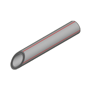 2" Niron FG RED Multilayer Pipe Plain End PP-RCT With Fiberglass Middle Layer SDR 11 For Hot Water Use 27TNIRRFG6311