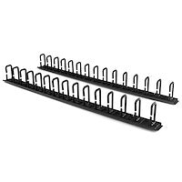 40U Vertical Cable Organizer with D-Ring Hooks Steel (6FT)