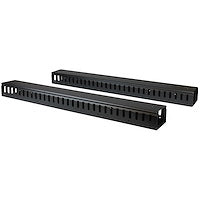 40U Vertical Cable Organizer with Finger Ducts Steel and Plastic (6FT)