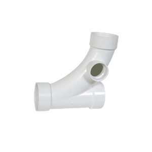 3" X 2" Socket PVC Wye Combination 45° with Right Side Inlet Reducer P516-338