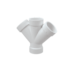4" Vent Socket PVC Drain Waste Double Wye P611-040
