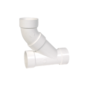 3" Wye Combination 45 PC/2 Socket PVC Drain Waste and Vent P503-030
