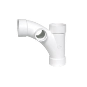 3" X 2" Vent Socket PVC Drain Waste Wye Combination 45° Right and Left Side Inlets Reducer P517-338