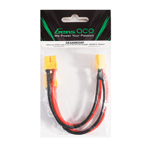 Gens Ace XT60 Male To 2x XT60 Female Adapter AWG #14 150mm