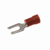 Burndy TN1810LF 22- 18 AWG #8  - #10 Stud Unplated Nylon Insulated Copper Locking Fork Tongue Terminal Lug