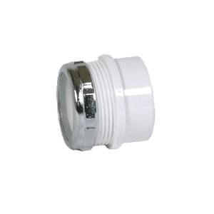 1-1/2" x 1-1/4" Trap Adapter Male Spigot PVC with Chrome Nut and Washer P103X-212 (Pak of 30)