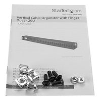20U 3 ft Vertical Cable Organizer with Finger Ducts