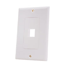 1-Port Keystone Wall plate With Decora Style 308-607D/1P/WH (Pack of 50)