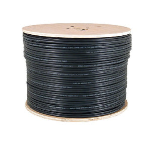 24AWG CAT5E CMX 8 Conductor Solid-Bare Copper LLDPE Jacket Black 2000ft Wooden Spool 059-491/CMX2K