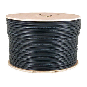 1000' 23 AWG 4 Pairs Black CAT6 CMXF Direct Burial Gel-Filled Core LLDPE Jacket Cable