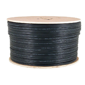 1000' 23 AWG 4 Pairs Black CAT6 CMXF Direct Burial Gel-Flooded Core LLDPE Jacket Cable
