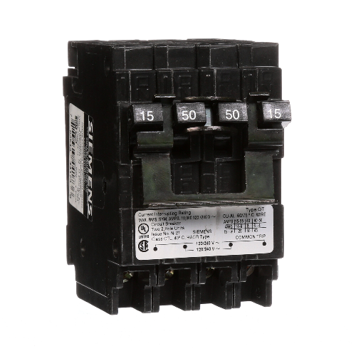 Siemens US2-Q21550CT 2 Pole 15/50/15 Amp 120/240 VAC 10 kA Mini Plug In Triplex Breaker