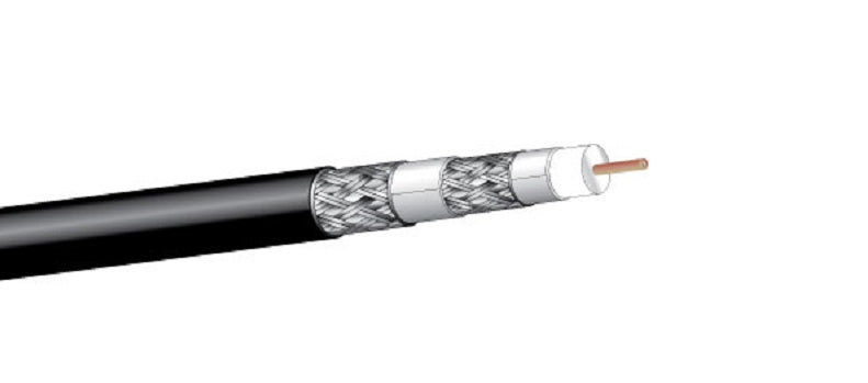 West Penn Q841 18 AWG 1C RG6 U Quad Shielded Aluminum Foil Braid CATV Coaxial Cable