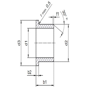 iglide® L280, sleeve bearing with flange, mm