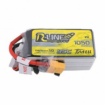 Tattu R-Line 1050mAh 6S1P 22.2V 95C Lipo Battery Pack With XT60 Plug