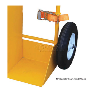 Welding Cylinder Cart Foam-Filled Wheels 22-13/16 x 34-1/4 x 66-3/8 CYL-EH-FF