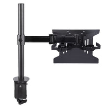 Laptop Desk Mount Monitor and Laptop Mount Articulating VESA Laptop Tray Arm Clamp Grommet Mount