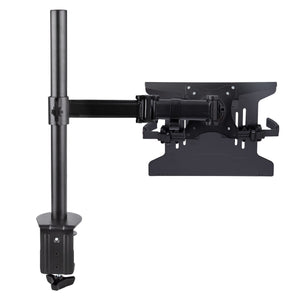 Laptop Desk Mount Monitor and Laptop Mount Articulating VESA Laptop Tray Arm Clamp Grommet Mount