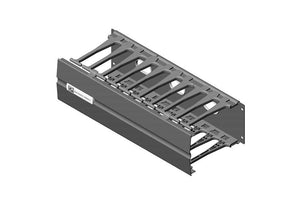 Motive Black Horizontal Cable Manager without Cable Pass-Through Ports 2U x 19" EIA W x 8.2"D CPI 35432-702
