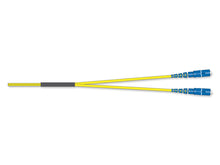 Fiber Optic Jumper, 2 F, SC Duplex to SC Duplex, Zipcord Cable, Riser, 2.0 mm legs  Standard SCUPC Duplex SM CORNING 727202G5120002M