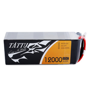 Tattu 12000mAh 6S1P 15C Lipo Battery Pack With EC5 Plug