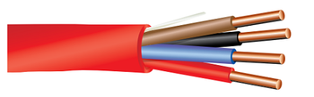 West Penn 700 14 AWG 4C Solid BC Unshielded FPLR Riser Fire Alarm Cable
