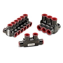 Thomas and Betts AMTD50048 500 MCM to 4 AWG 8 Port Dual Rated Two Way Splice Connector Stranded