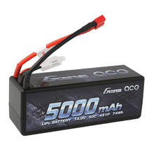Gens Ace 5000mAh 4S1P 14.8V 50C HardCase Lipo Battery 14# With Deans Plug