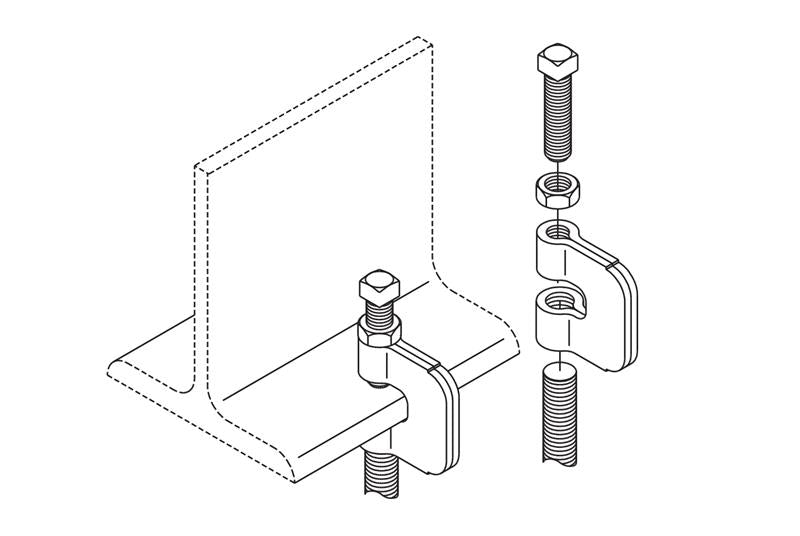 Threaded Rod I-Beam Clamps