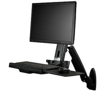 Wall Mount Workstation Articulating Full Motion Standing Desk with Ergonomic Height Adjustable Monitor