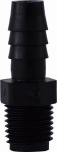 5/16" X 1/8" Hose Barb X MIP Black Polyethylene Adapter 33008B