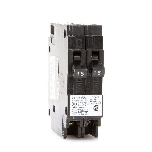 Siemens US2-Q1515 1 Pole 15/15 Amp 120 VAC 10 kA Mini Plug In Duplex Circuit Breaker