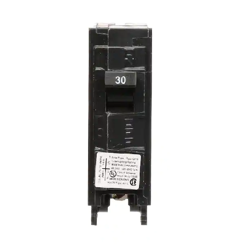 Siemens Q130H Type QPH 1 Pole 30 Amp 120 VAC 22 kA Plug In Circuit Breaker