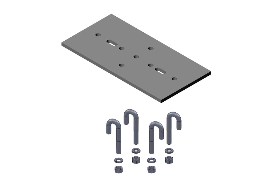 Channel Rack-To-Runway Mounting Plate  using J -Bolts 5 to 8