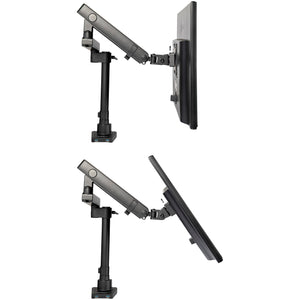 Desk Mount Monitor Arm with 2x USB 3.0 Ports Pole Mount Full Motion Single Arm Monitor